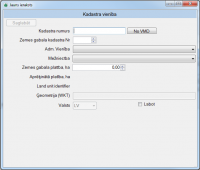 Īpašuma datu veidlapa